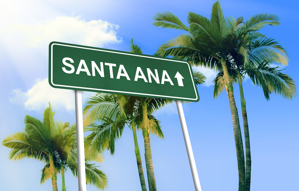 Best Santa Ana Bail Bonds Company, picture of santa ana arrow pointing up